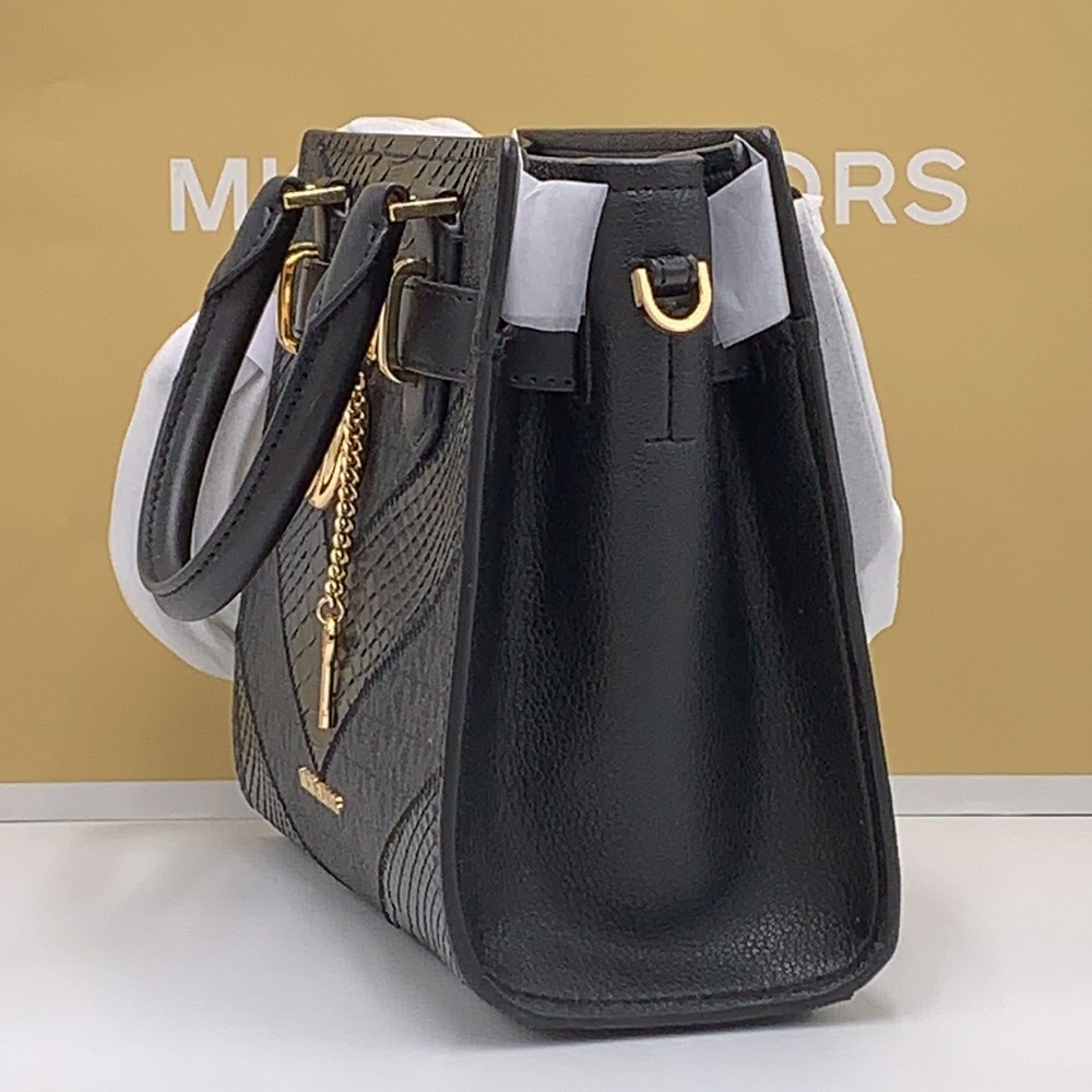 Michael Kors Hamilton Small Satchel Shoulder Crossbody Bag Black Multi N… - Picture 7 of 15